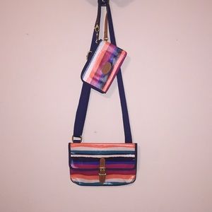 FOSSIL bag and wristlet